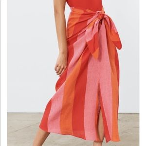 MARA HOFFMAN linen Izzi Cover-Up - Red Multi